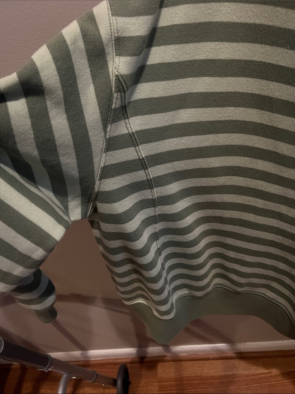 NWT womens aerie striped sweatshirt size large - Picture 4 of 4